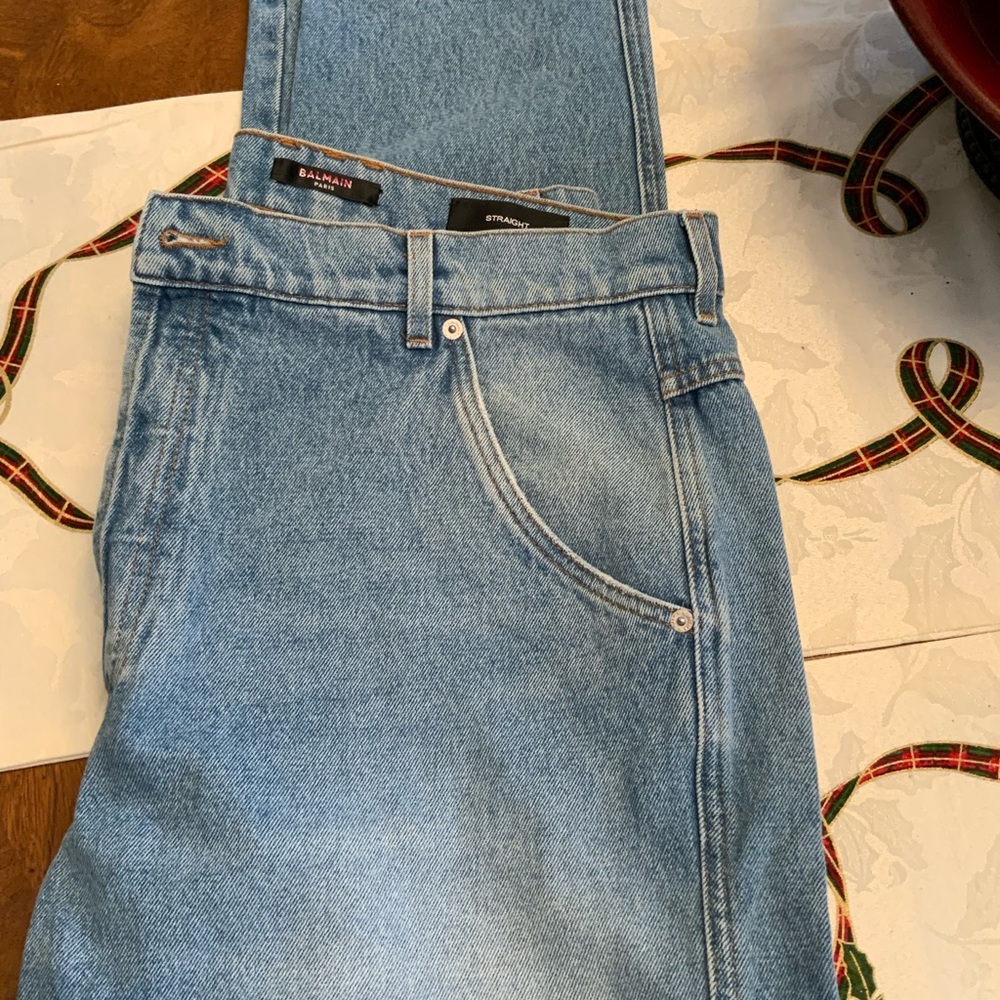 Balmain Straight Leg Jeans Size 34